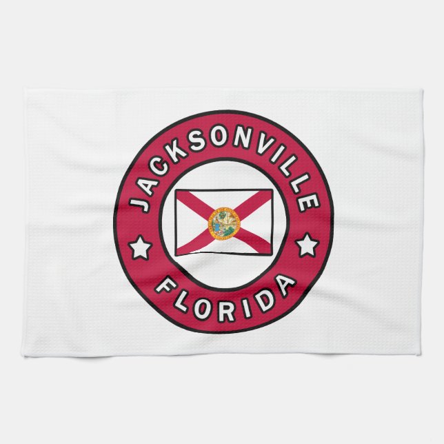 Jacksonville Florida Geschirrtuch (Horizontal)