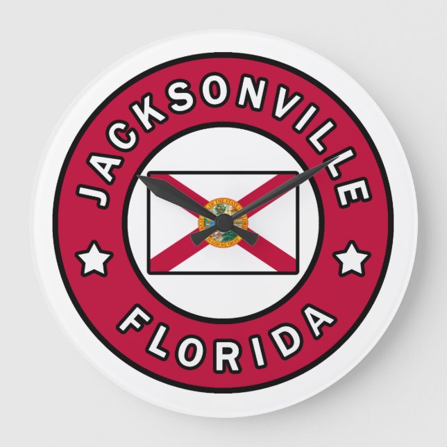 Jacksonville Florida Große Wanduhr (Vorderseite)