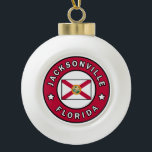 Jacksonville Florida Keramik Kugel-Ornament<br><div class="desc">Jacksonville Florida</div>