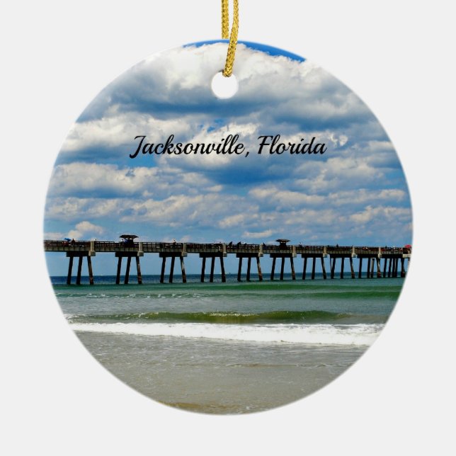 Jacksonville, Florida Pier Foto Keramikornament (Vorne)
