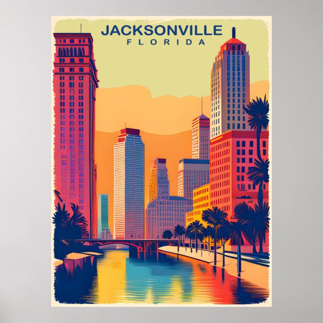 Jacksonville, Florida, Reisen Poster (Vorne)