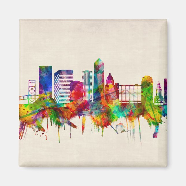 Jacksonville Florida Skyline Magnet (Vorne)