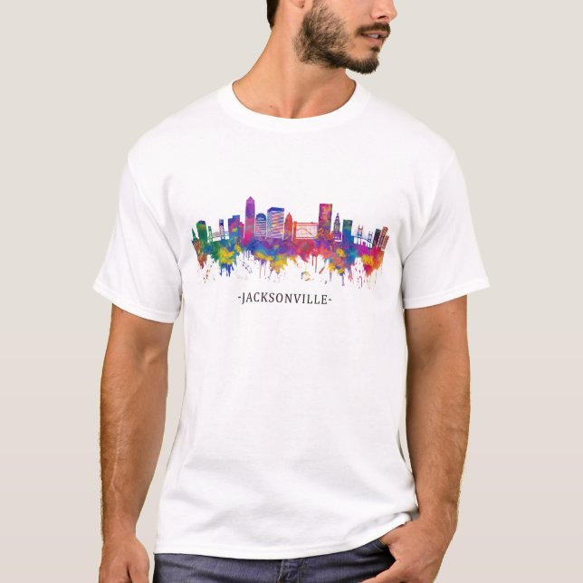 Jacksonville Florida Skyline T-Shirt (Vorderseite)