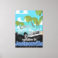 Jacksonville, Florida, USA Vintage Reise Poster.