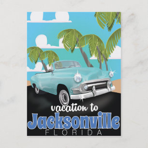 Jacksonville, Florida, USA Vintage-Reiseplakat. Postkarte