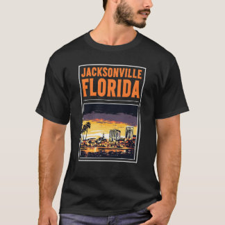 Jacksonville Florida Vintag City Graphic Landschaf T-Shirt