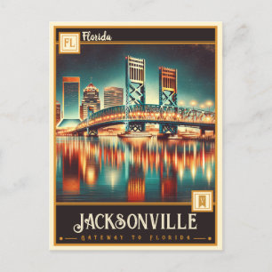 Jacksonville, Florida   VINTAG Postkarte