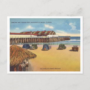 Jacksonville Florida Vintage 1940er Jahre Fischere Postkarte