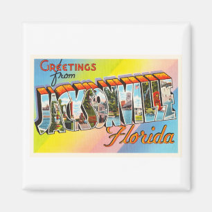 Jacksonville Florida Vintage Reise-Andenken Magnet