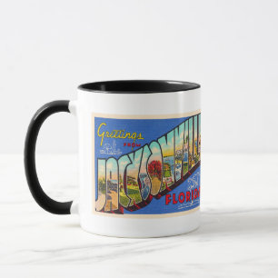 Jacksonville Florida Vintager Großbuchstabe Postk Tasse