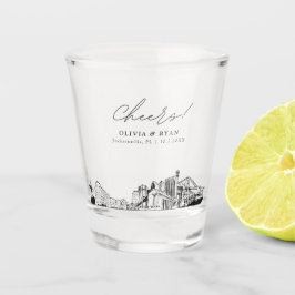 Jacksonville Gastgeschenk Hochzeit Cheers Shot Gla Schnapsglas