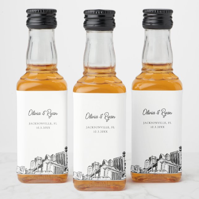 Jacksonville Gastgeschenk Willkommensgeschenk Cust Alkoholflaschenetikett (Flaschen)