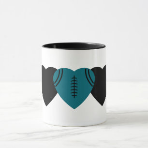Jacksonville Jaguars Football Heart Design Tasse
