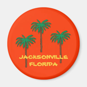 JACKSONVILLE, Kühlschrankmagnet FLORIDA Palmen Magnet
