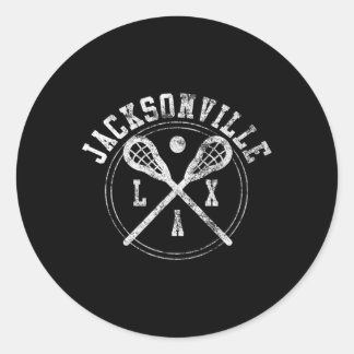 Jacksonville Lacrosse Lax Logo Runder Aufkleber