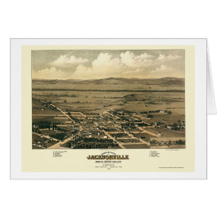 Jacksonville ODER panoramische Karte - 1883