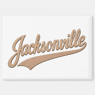 Jacksonville Retro Copper Script - Vintag Cursive Magnet