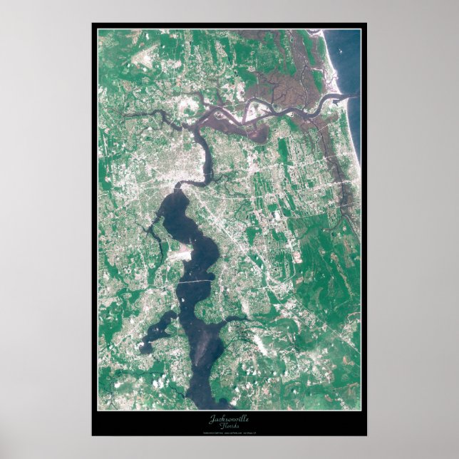 Jacksonville, Satellitenposter von Florida Poster (Vorne)