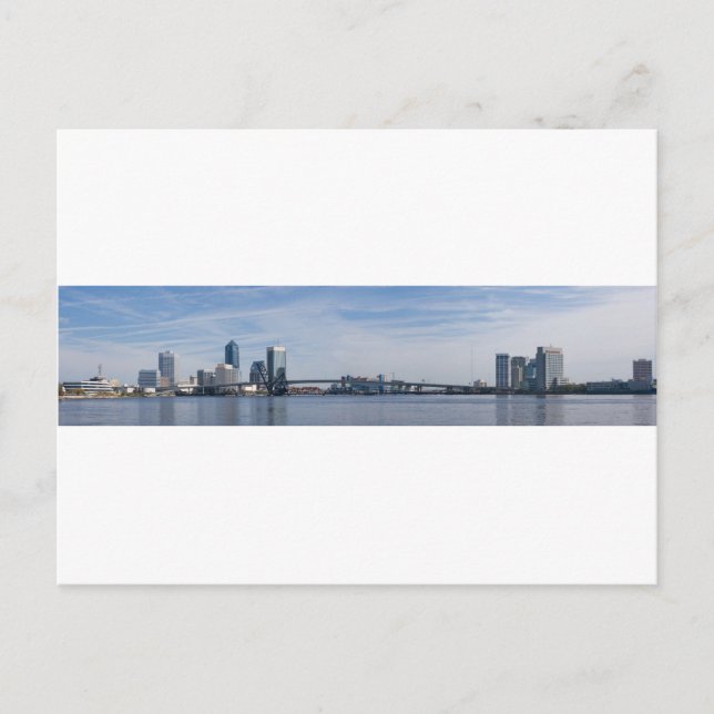 Jacksonville Skyline Panoramaaussicht Postkarte (Vorderseite)