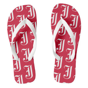 Jacksonville Staat University Classic JSU Letter Flip Flops