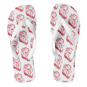 Jacksonville Staat University Gamecocks Red Eagle Flip Flops