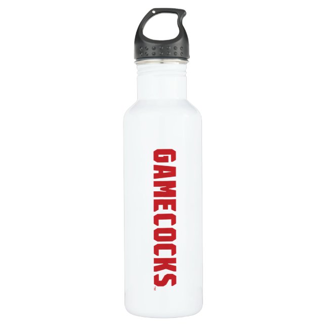 Jacksonville Staat University Gamecocks Rotes Logo Edelstahlflasche (Vorderseite)