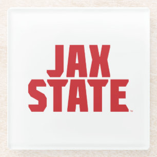 Jacksonville Staat University JAX STAAT Bold Red Glasuntersetzer