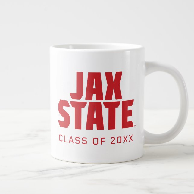 Jacksonville Staat University JAX STAAT Bold Red Jumbo-Tasse (Rechts)