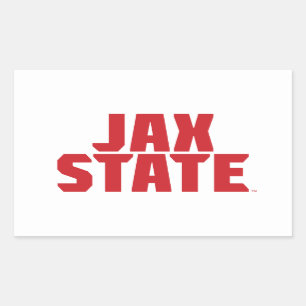 Jacksonville Staat University JAX STAAT Bold Red Rechteckiger Aufkleber