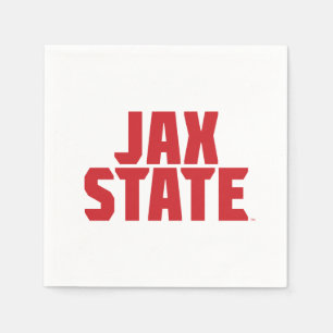 Jacksonville Staat University JAX STAAT Bold Red Serviette
