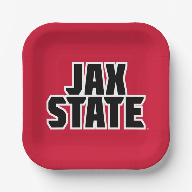 Jacksonville Staat University JAX STAAT Bold Text Pappteller (Vorderseite)