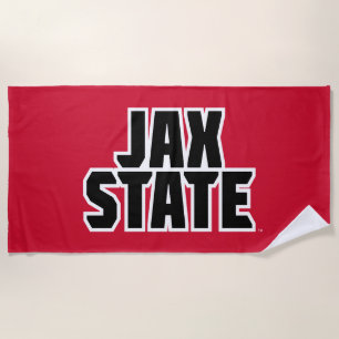 Jacksonville Staat University JAX STAAT Bold Text Strandtuch