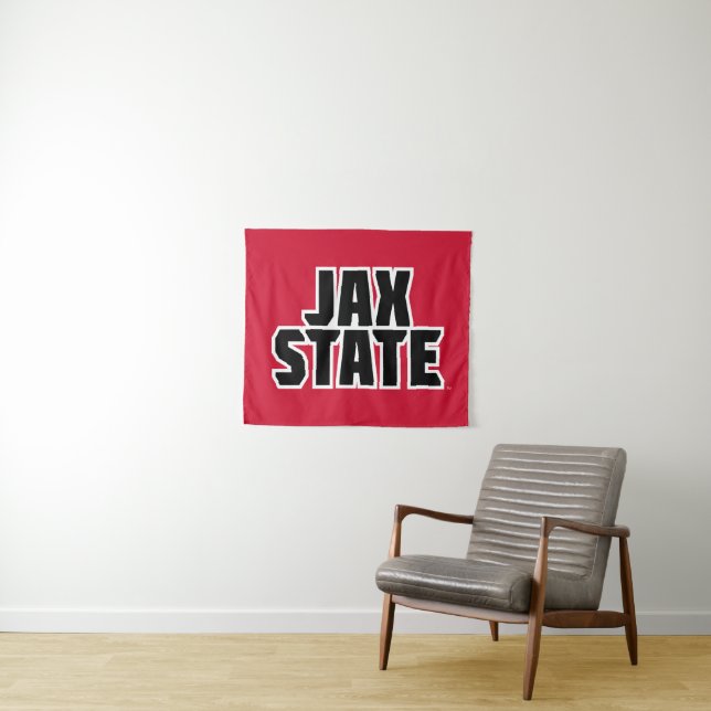 Jacksonville Staat University JAX STAAT Bold Text Wandteppich (Beispiel (Horizontal))