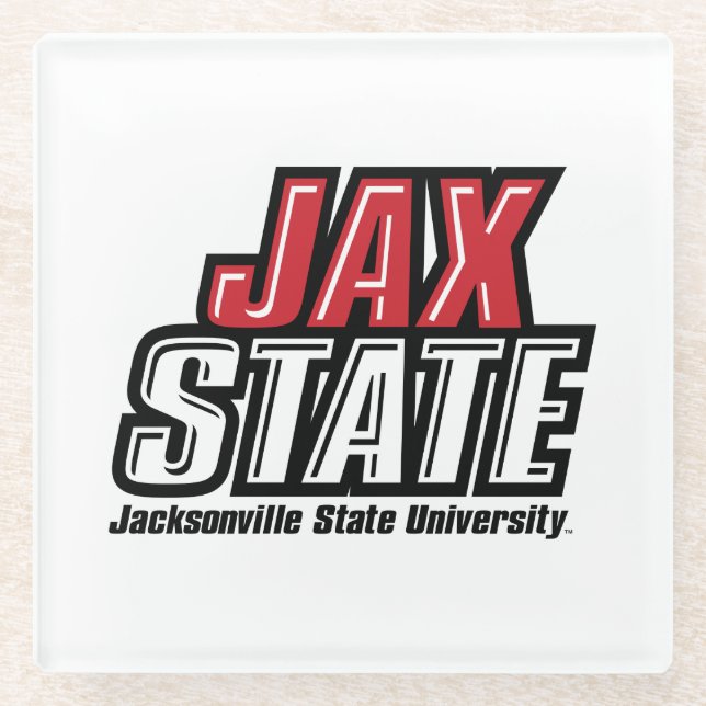 Jacksonville Staat University JAX STAAT Logo Glasuntersetzer (Vorderseite)
