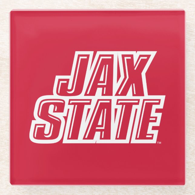 Jacksonville Staat University JAX STAAT Logo Glasuntersetzer (Vorderseite)