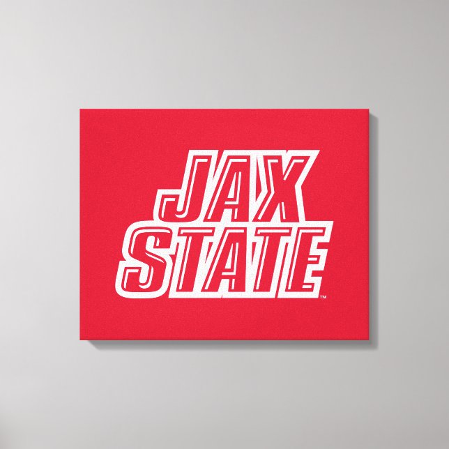 Jacksonville Staat University JAX STAAT Logo Leinwanddruck (Vorderseite)