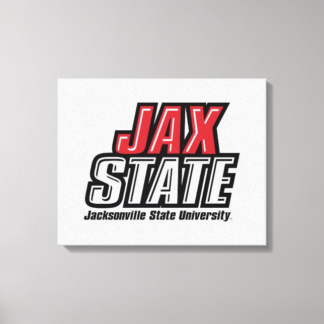 Jacksonville Staat University JAX STAAT Logo Leinwanddruck (Vorderseite)