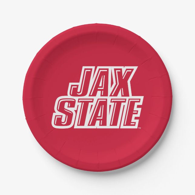 Jacksonville Staat University JAX STAAT Logo Pappteller (Vorderseite)
