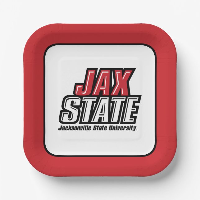 Jacksonville Staat University JAX STAAT Logo Pappteller (Vorderseite)