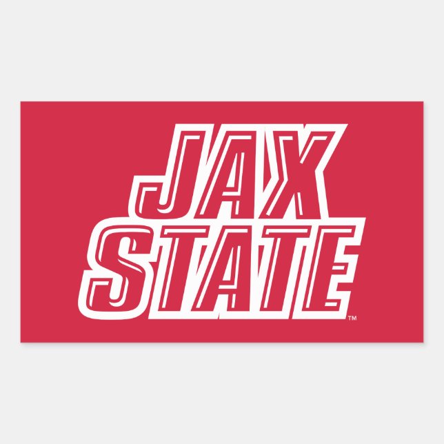 Jacksonville Staat University JAX STAAT Logo Rechteckiger Aufkleber (Vorderseite)