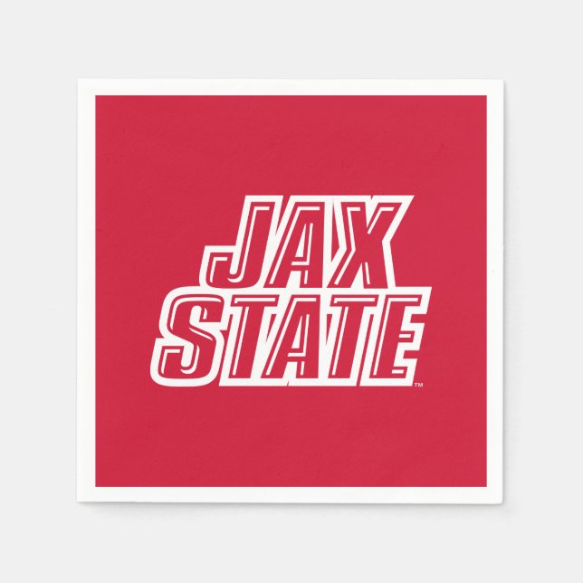 Jacksonville Staat University JAX STAAT Logo Serviette (Vorderseite)