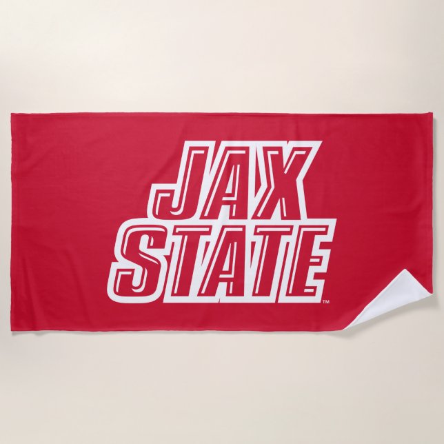 Jacksonville Staat University JAX STAAT Logo Strandtuch (Vorderseite)