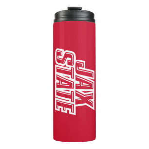 Jacksonville Staat University JAX STAAT Logo Thermosbecher