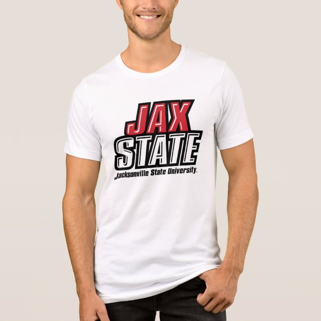 Jacksonville Staat University JAX STAAT Logo Tri-Blend Shirt (Vorderseite)