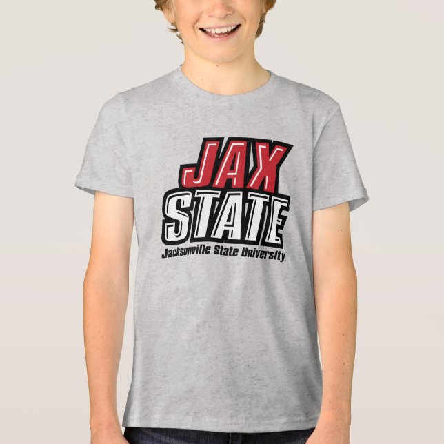 Jacksonville Staat University JAX STAAT Logo Tri-Blend Shirt (Vorderseite)