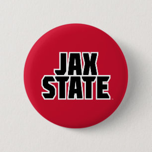 Jacksonville State University JAX STATE Fettschrif Button