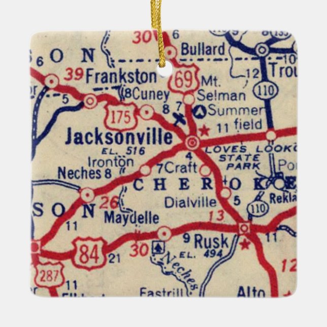 Jacksonville TX 1941 Keramikornament (Vorderseite)