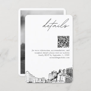 Jacksonville Wedding Details QR Code Small Begleitkarte