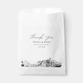 Jacksonville Wedding Personalisiert Favor Bag Geschenktütchen