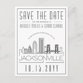 Jacksonville Wedding | Skyline Save the Date Postkarte